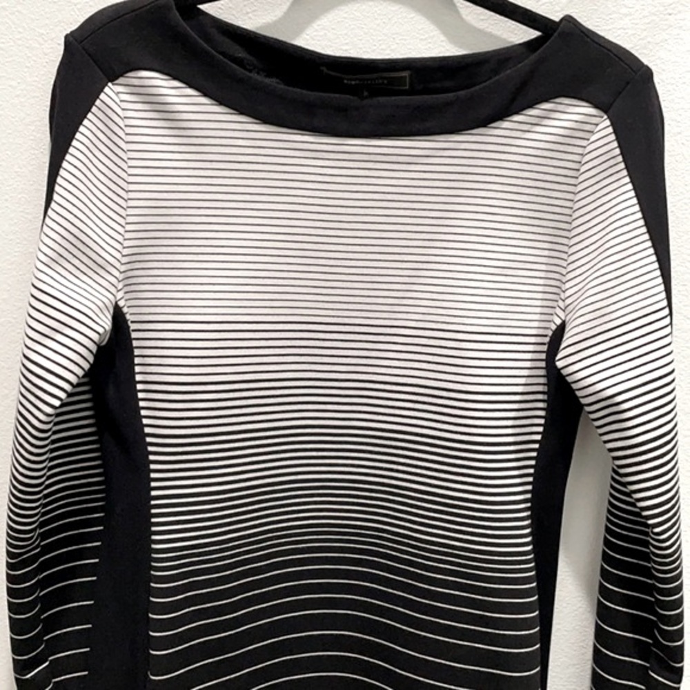 BCBG black stripes lines white